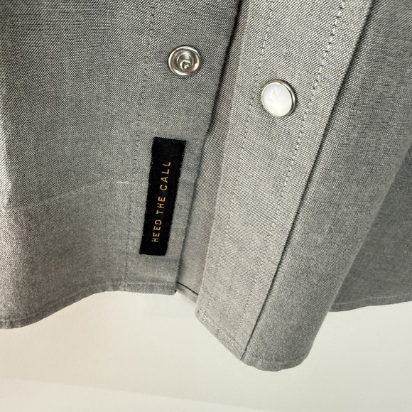 Howler Bros Crosscut Snapshirt Western Pearl Snap Gray XL Embroidered - Picture 10 of 13